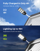 3600000 Lumens Solar Street Light Outdoor Solar Flood Lights with Motion Sensor for Outside Yard Parking Lot Lights,Waterproof LED Lights Dusk Dawn Solar Light outdoor wall yard  lights streetlamp exterior fixture basketball court Safety Garage