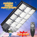 3600000 Lumens Solar Street Light Outdoor Solar Flood Lights with Motion Sensor for Outside Yard Parking Lot Lights,Waterproof LED Lights Dusk Dawn Solar Light outdoor wall yard  lights streetlamp exterior fixture basketball court Safety Garage