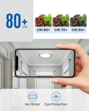 JACKYLED 10 Inch Ceiling Light Fixture, 6 Pack Brushed Nickel LED Ceiling Light Flush Mount Light Fixture, 2700K/3000K/4000K/5000K/6000K Selectable Daylight for Bedroom, Kitchen, Bathroom, 20w 1200LM