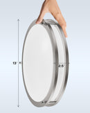 JACKYLED 10 Inch Ceiling Light Fixture, 6 Pack Brushed Nickel LED Ceiling Light Flush Mount Light Fixture, 2700K/3000K/4000K/5000K/6000K Selectable Daylight for Bedroom, Kitchen, Bathroom, 20w 1200LM