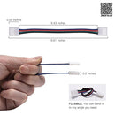 JACKYLED RGB 5050 3528 LED Light Strip Connector 4 Pins 10 mm 10-Pack