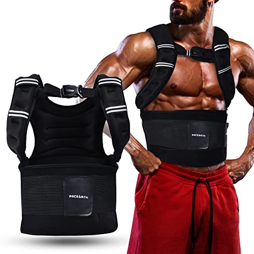 PACEARTH 12 lbs Weighted Vest with Waist Trimmer Belt, Suana Vest Effe