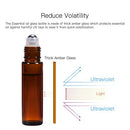 ULG Roll on Bottles 10ml Amber Glass Empty Bottles 8 Piece
