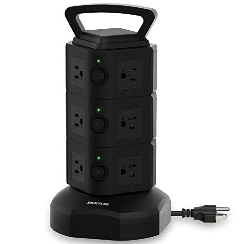 Power Strip Tower Surge Protector 1625W 13A USB Ports Charging – JACKYLED