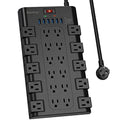 SUPERDANNY Surge Protector, 22 AC Outlets, 6 USB Ports