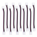 JACKYLED RGB 5050 3528 LED Light Strip Connector 4 Pins 10 mm 10-Pack