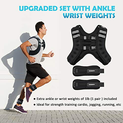 25lb Weighted Vest with Ankle/Wrist Weights PACEARTH