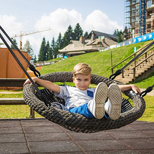 PACEARTH Saucer Tree Swing Ropes Support 660lbs 70.87in Length Adjustable Hanging Ropes - Pack of 2