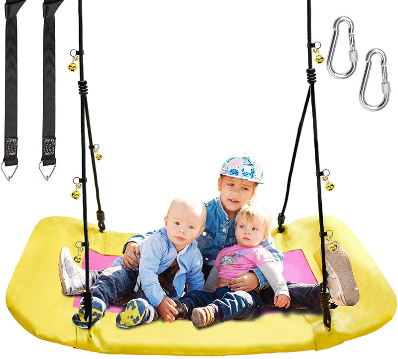 PACEARTH Giant Platform Tree Swing for Kids and Adults Support 660lb