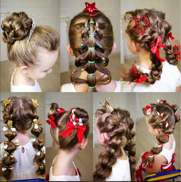Christmas Hairstyles for Little Girls