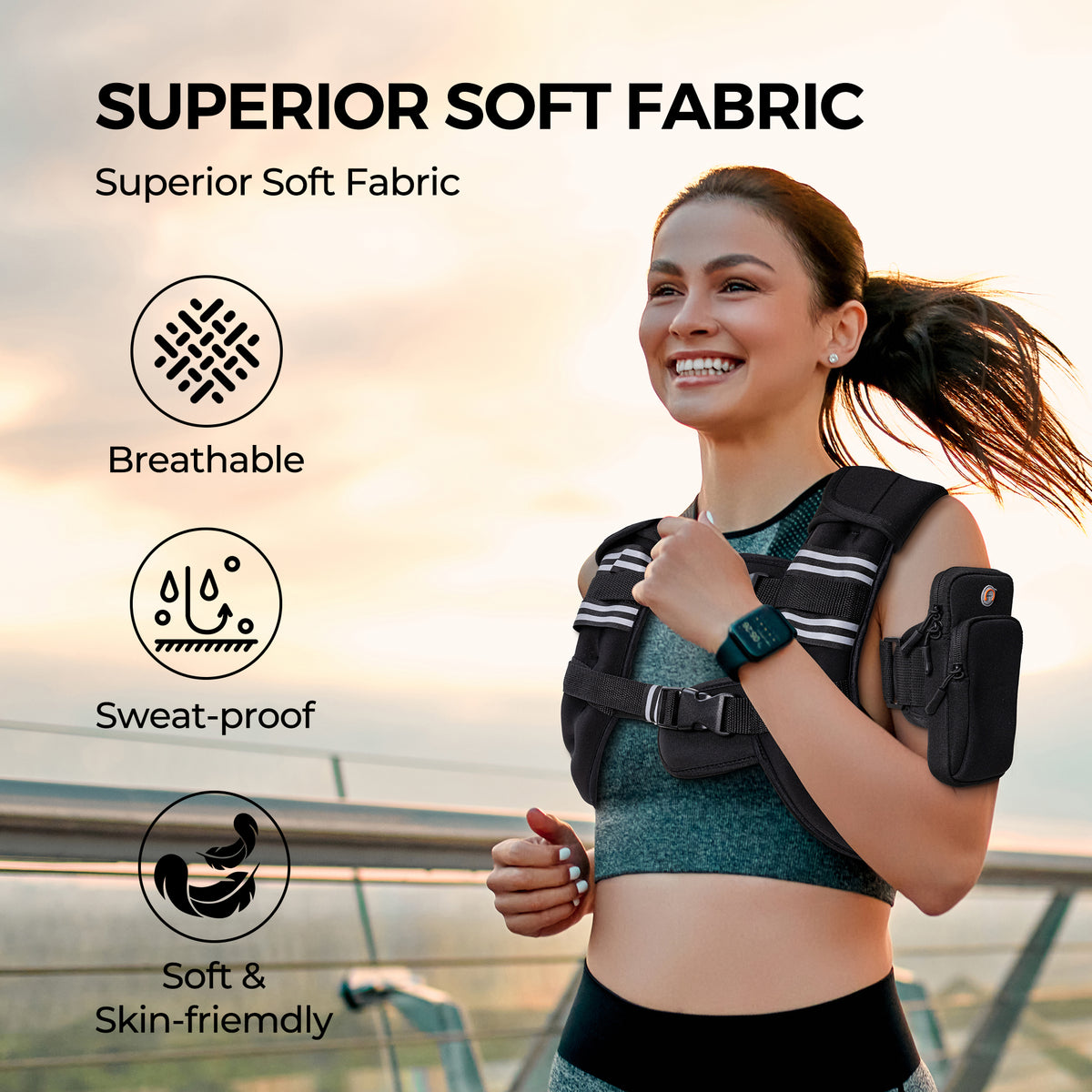 PACEARTH Gewogen vest met enkel/polsgewichten 6 - 30 lbs lichaamsgewicht vest met reflecterende streep, in grootte verstelbare trainingsapparatuur voor krachttraining, wandelen, joggen, hardlopen voor PACEARTH Gewogen vest met enkel/polsgewichten 6 - 30 lbs lichaamsgewicht vest met reflecterende streep, in grootte verstelbare trainingsapparatuur voor krachttraining, wandelen, joggen, hardlopen voor