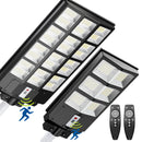 3600000 Lumens Solar Street Light Outdoor Solar Flood Lights with Motion Sensor for Outside Yard Parking Lot Lights,Waterproof LED Lights Dusk Dawn Solar Light outdoor wall yard  lights streetlamp exterior fixture basketball court Safety Garage