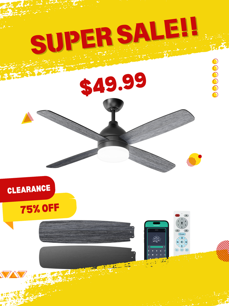 Ceiling Fans with Lights, 52 Inch Ceiling Fans with Lights and Remote,Ceiling Fans for Patios Bedroom Farmhouse, Dimmable 3CCT LED, Quiet Reversible Motor silent socket bulb control spotlight Modern Design Home Decor fan