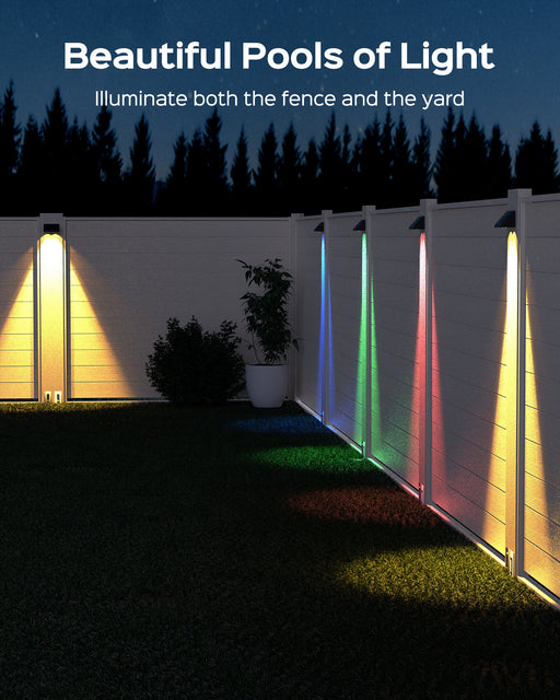 ARACKY Solar Fence Light with Ultra-Bright LEDs for Radiant Outdoor Illumination