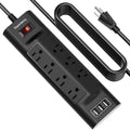 10-in-1 Surge Protector Power Strip Bar with USB, SUPERDANNY 9.8Ft Outlet Strip