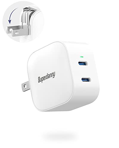 SUPERDANNY 45W USB C Charger, Dual Port GaN Charger