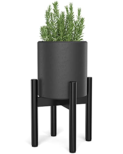 ULG 8 inch Plant Stand, Mid Century Wood Flower Planter Holder Stand (Plant Pot Not Included)