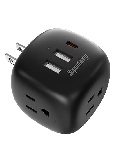 SUPERDANNY USB-C Wall Plug, 6-Port, High-Speed GAN 30W