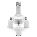 JACKYLED Light Socket Splitter 4 in 1 Lengthen E26 E27 Base Adapter Converter