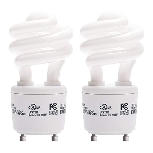 UL-Listed Gu24 CFL Light Bulbs JACKYLED 2-Pack