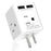 Multi Plug Outlet Extender with 2 Smart USB Ports 4 AC Sockets, SUPERDANNY