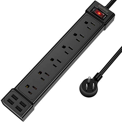 SUPERDANNY USB Surge Protector Power Strip  6 Outlet 4 USB Port