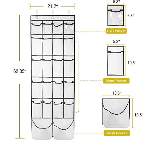 Over The Door Shoe Organizer ULG Shoe Holder  ,1 Pack White