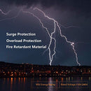 SUPERDANNY 10ft 15A Surge Protector Power Strip 6 Outlet 4 USB Ports