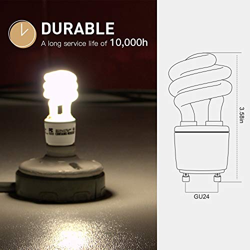 UL-Listed 13w Gu24 CFL Light Bulb JACKYLED 8-Pack