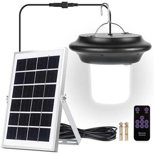 Solar Shed Light JACKYLED Solar Powered Pendant Light Outdoor, 6000K Cool White