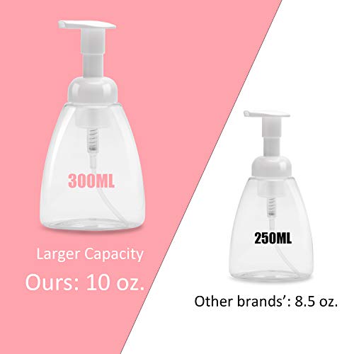 ULG Foaming Soap Dispensers Pump Bottles 300ml (10oz) White