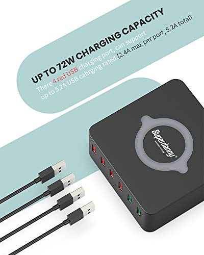 USB Fast Charger with Wireless Charging Station, SUPERDANNY