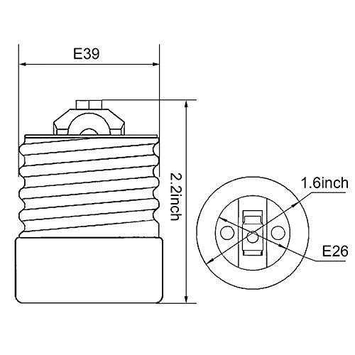 UL-listed E39 to E26 Adapter JACKYLED