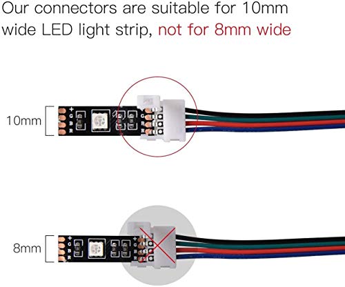 JACKYLED 33ft 10m 22AWG 4 Pin RGB Wire Extension Cable Conductor Line Cord
