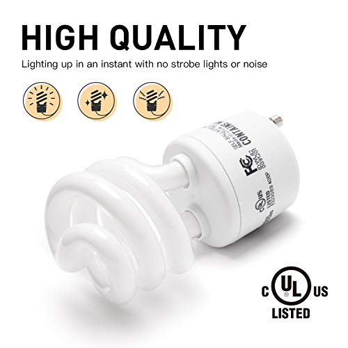 UL-Listed 13w Gu24 CFL Light Bulbs 2700k JACKYLED 1-Pack