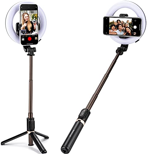 6” Selfie Ring Light with Tripod Stand and Phone Holder, JACKYLED