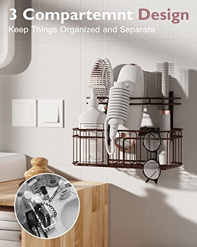 ULG Hair Tool Organizer, Hair Dryer Holder Over Cabinet or Wall Mount,