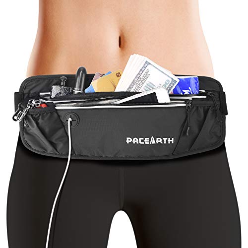 PACEARTH Anti-Theft Fanny Pack with 7 Pockets 2 hooks, 13.7*5.9''