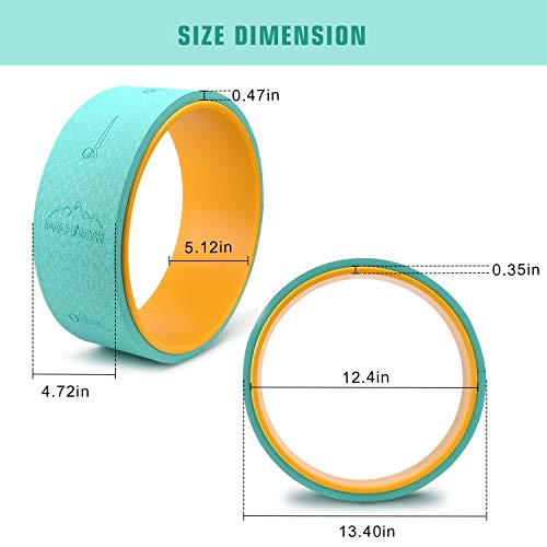 PACEARTH Yoga Wheel with Icon Guide & 12mm Thick Cushion