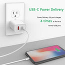 SUPERDANNY USB C Charger, 18W Power Delivery Power Adapter with QC 3.0, Dual Port Type C Wall Charger, LG