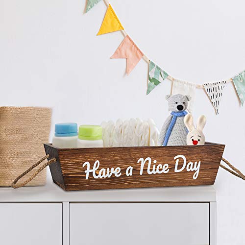 ULG 2 Pack Bathroom Decor Box with 2 Sides Funny Signs
