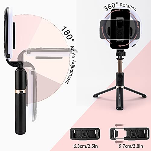 6” Selfie Ring Light with Tripod Stand and Phone Holder, JACKYLED