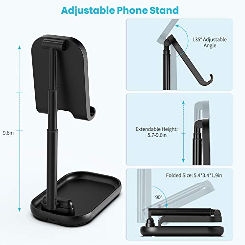 SUPERDANNY Phone Stand with Wireless Charger, Black