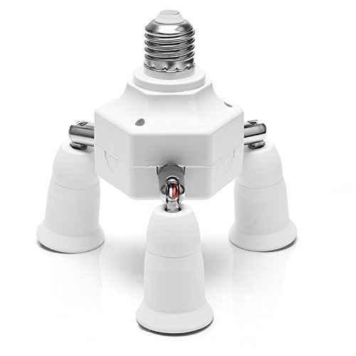 JACKYLED 4 in 1 Light Socket Splitter