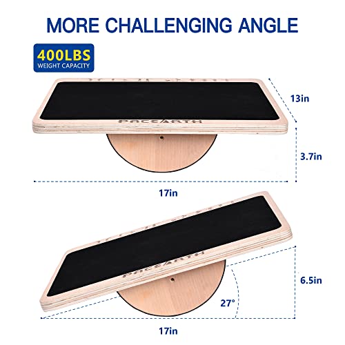 PACEARTH Professional Wooden Balance Board for Balance Training