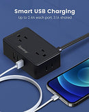 SUPERDANNY Power Strip, 4 AC Outlets, 3 USB Ports, 5ft Cord