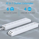 SUPERDANNY Power Strip Surge Protector Mountable Extension Cord