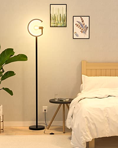 G-Shaped Design Floor Lamp, JACKYLED Industrial Standing Lamp with E26 Socket (Bulb Not Included)