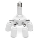 JACKYLED Light Socket Splitter 7 in 1 E26 E27 Base Adapter Converter