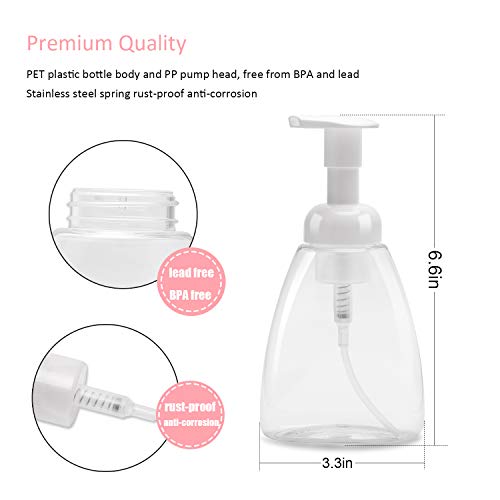 ULG Foaming Soap Dispensers Pump Bottles 300ml (10oz) White